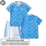Retro Netherlands Away 1988 kids kit-over view