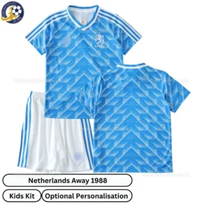 Retro Netherlands Away 1988 kids kit-over view