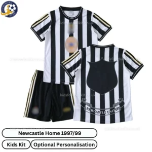 Retro Newcastle Home Kids Football Kit 1997_99-front view
