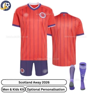 Scotland AwayMen and Kids Kit 2026-over view