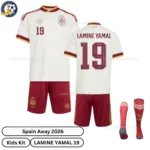 Spain Away kids kit 26-over view-LAMINE YAMAL 19- 2star