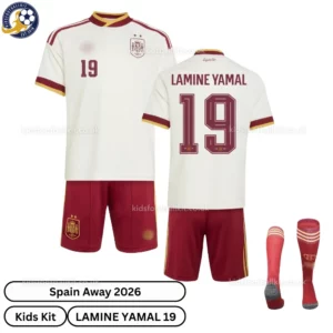 Spain Away kids kit 26-over view-LAMINE YAMAL 19- 2star