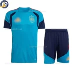 Spain Training Kids Football Kit 26_27-front view-blue