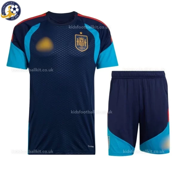 Spain Training Kids Football Kit 26_27-front view-royalblue