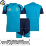Spain Training Kids Football Kit 26_27-over view-blue