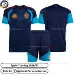 Spain Training Kids Football Kit 26_27-over view-royalblue