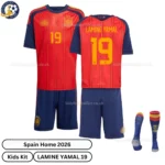 Spain home kids kit 26-over view-LAMINE YAMAL 19- 2star