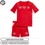 Switzerland Home Kids Football Kit 2026-front view