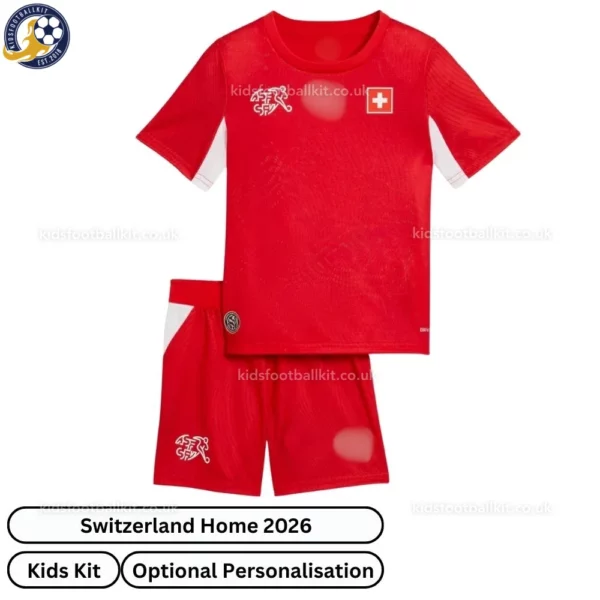 Switzerland Home Kids Football Kit 2026-front view