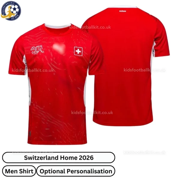 Switzerland Home Men Football Shirt 2026-over view
