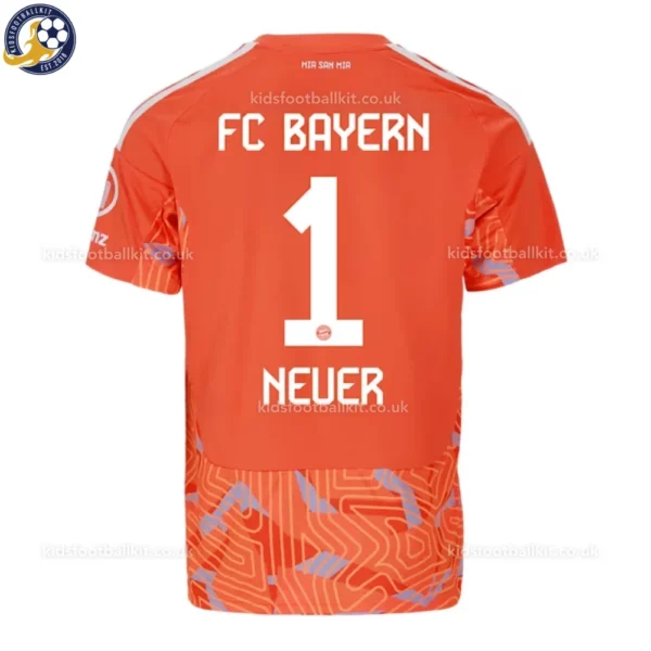 b-m goalkeeper kids kit 26_27-back view-orange-NEUER 1