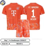b-m goalkeeper kids kit 26_27-over view-orange-NEUER 1