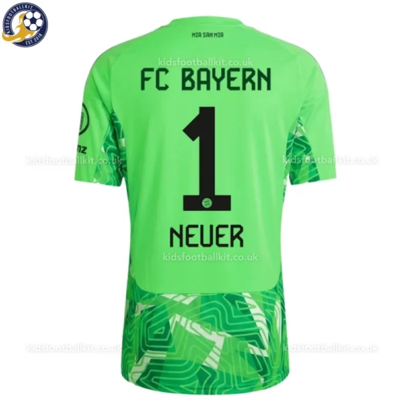 b-m goalkeeper kids shirt 26_27-back view-green-NEUER 1