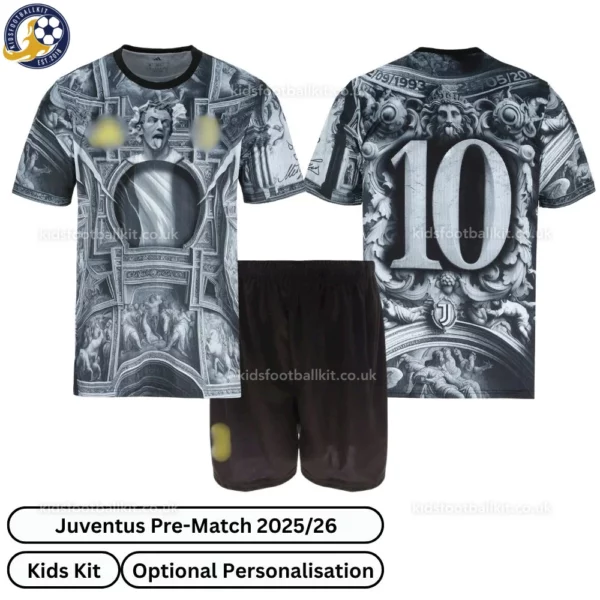 juventus prematch kids football kit 2025_26-over view