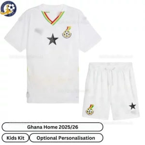 Ghana home Kids football kit 25_26-over view