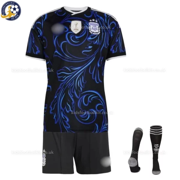 Argentina Away Kids Kit 2026-front view with socks