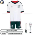 Mexico Away Kids Kit 2026-front view with socks