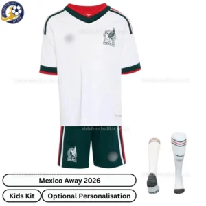 Mexico Away Kids Kit 2026-front view with socks