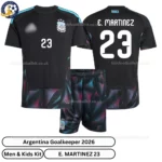 Argentina Goalkeeper Men and Kids Kit 2026-over view-E. MARTINEZ 23