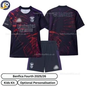 Benfica Fourth Kids Kit 25_26-over view