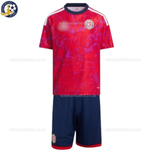 Costa Rica World Cup Home Kids Kit 2026-front view