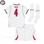 England RICE 4 Home World Cup 2026 Kids Football Kit -back view with socks