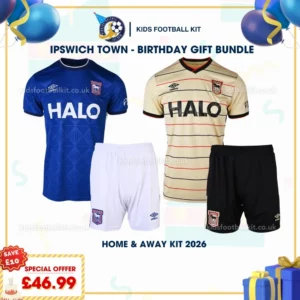 Ipswich Town home and away kids kit 2026