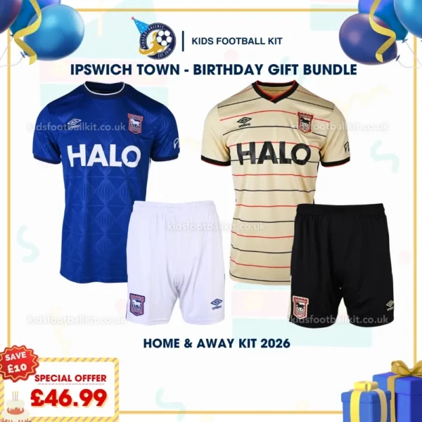 Ipswich Town home and away kids kit 2026