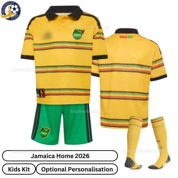 Jamaica Home Kids Kit 2026-over view with socks