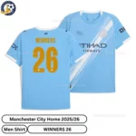 Manchester City Home Men Shirt 25_26-Winners 26