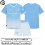 Manchester City Home Men and Kids Kit 26_27-over view