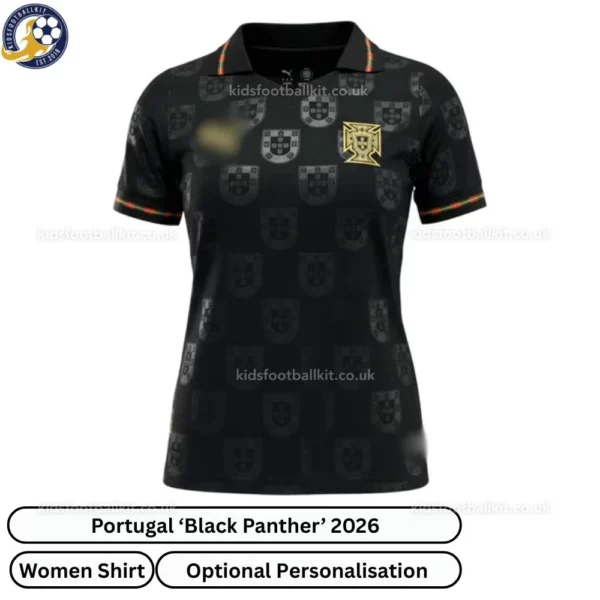 Portugal Black Panther Women Shirt 2026_over view