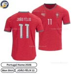 Portugal Home Men Shirt 2026-over view-João Félix 11
