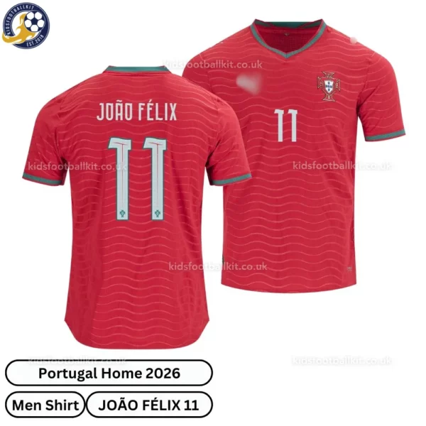 Portugal Home Men Shirt 2026-over view-João Félix 11