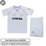 Real Madrid Home Kids Kit 90_92-front view
