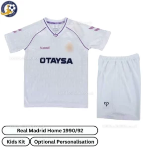 Real Madrid Home Kids Kit 90_92-front view