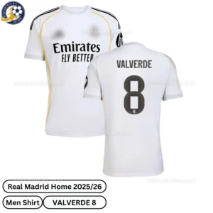 Real Madrid Home Men Shirt 25_26-over view-VALVERDE 8