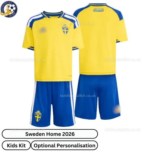 Sweden World Cup Kids Kit 2026-over view