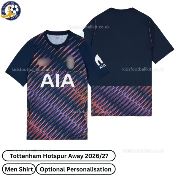 Tottenham away men shirt 26_27-over view