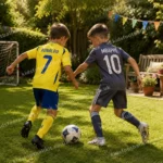 Al Nassr and Real Madrid Birthday Gift Pack – Home and Away Kids Football Kit 2025_26 – RONALDO 7 and MBAPPÉ 10-image