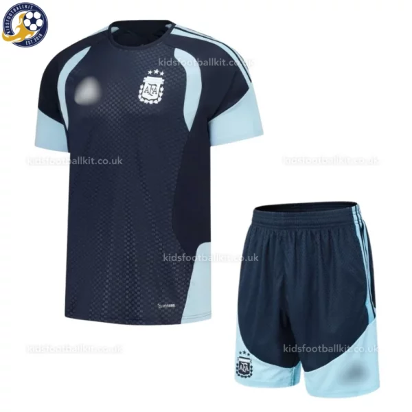 Argentina Training Kids Kit 2026 - front view - navy