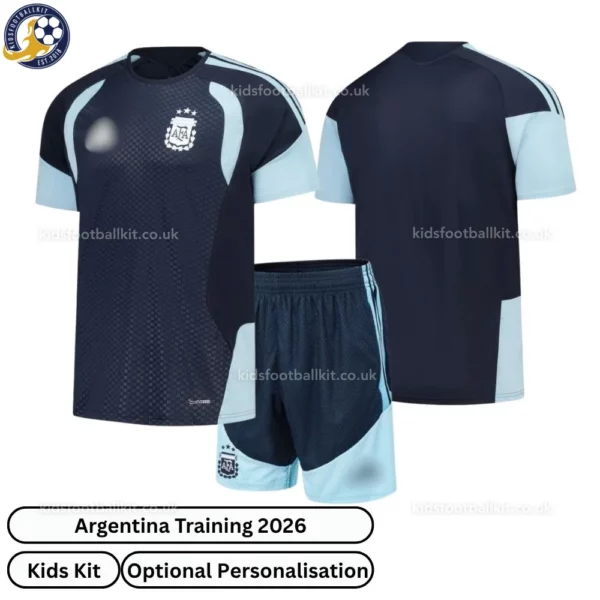 Argentina Training Kids Kit 2026 - over view - navy