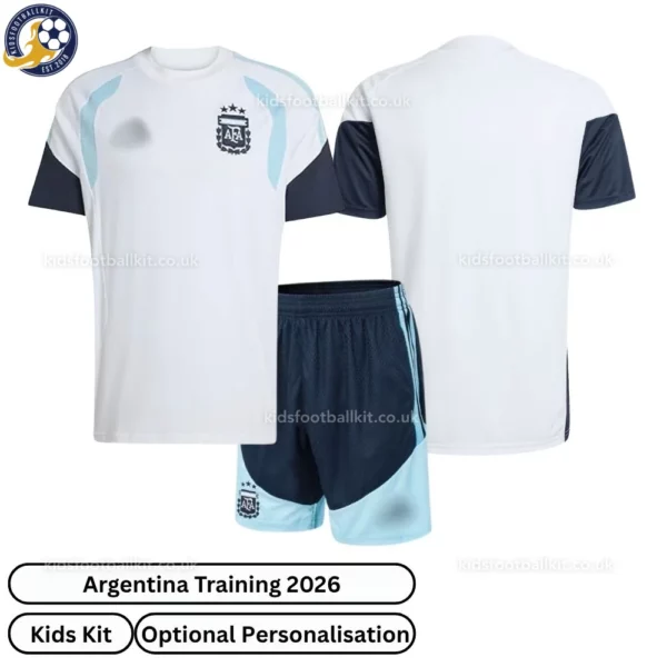 Argentina Training Kids Kit 2026 - over view -white