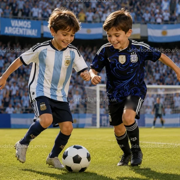 Argentina World Cup 2026 Birthday Gift Pack – Home and Away Kids Football Kit (With socks)-image