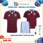 Aston villa home men shirt and kids kit 26_27