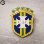 Brazil Football Pin Badge - Front View