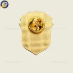 Brazil Football Pin Badge - Back View