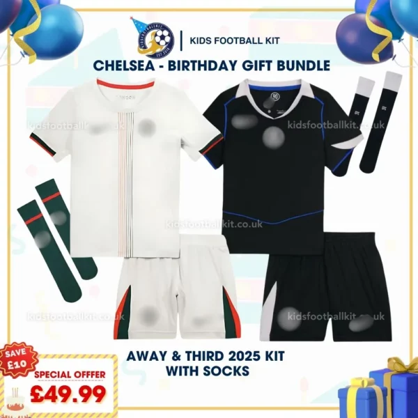 Chelsea away and third kids kits 25_26-blur