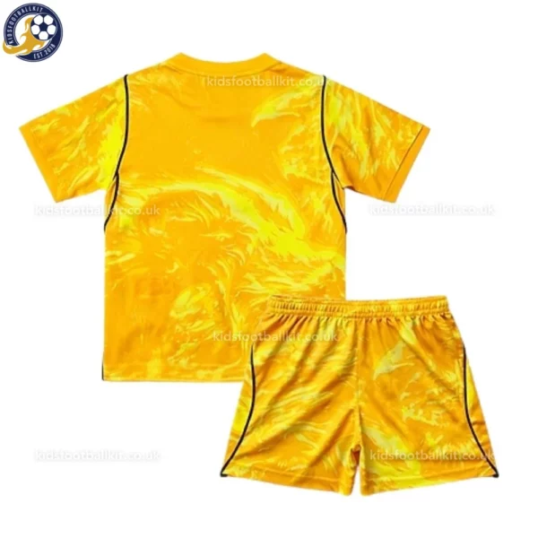 England Goalkeeper Kids Kit 2026-back view-yellow
