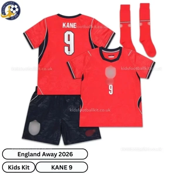 England-KANE-9-Away-World-Cup-2026-Kids-Football-Kit-over-view-with-socks-r